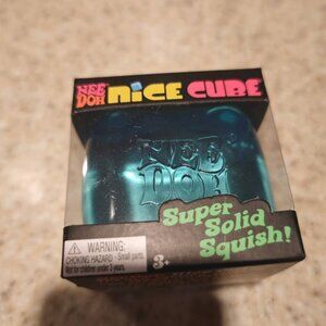 NeeDoh Nice Cube, Satisfying Square Shaped Sensory Toy - Blue